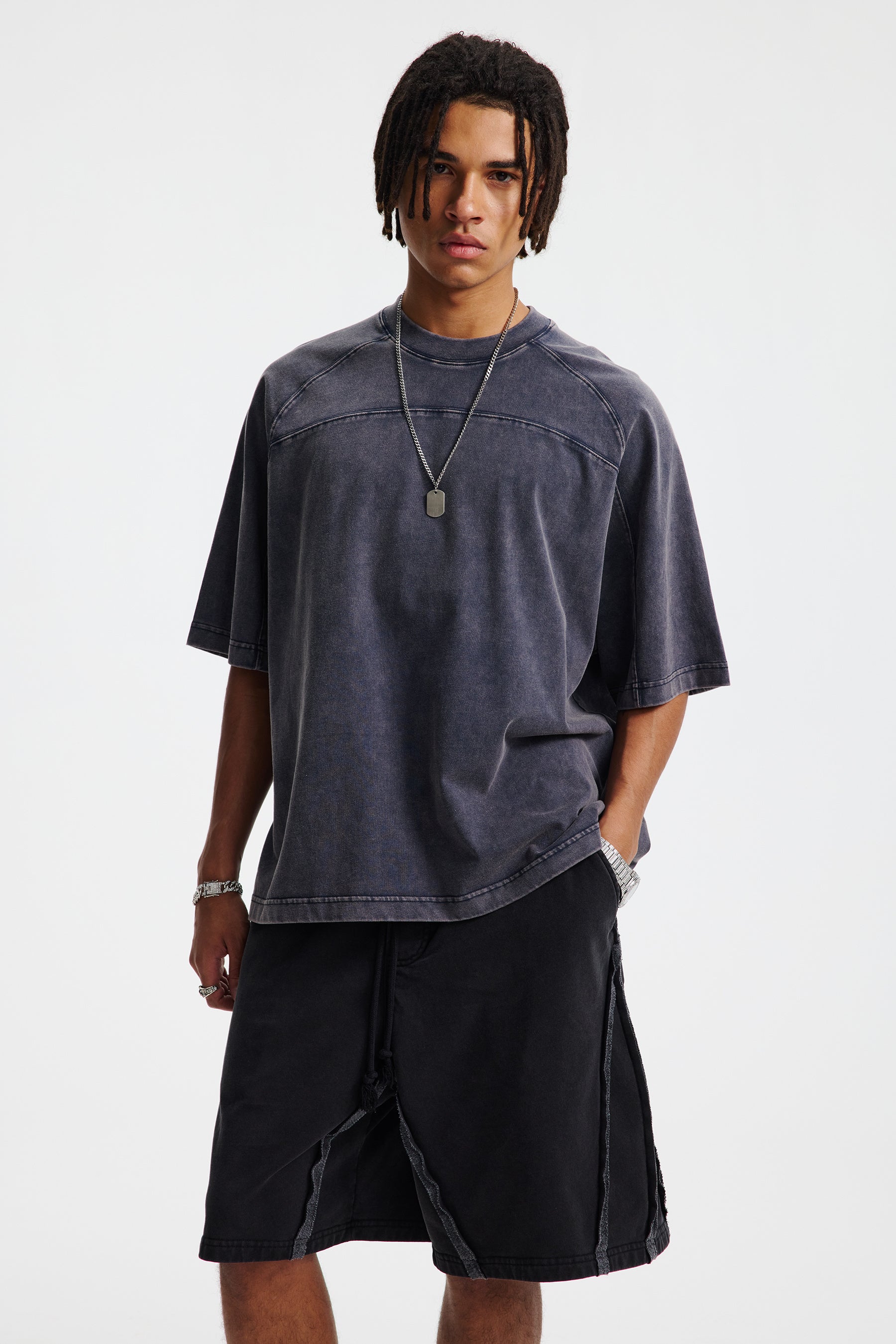 Siggnia Division Vintage Washed Panel Tee