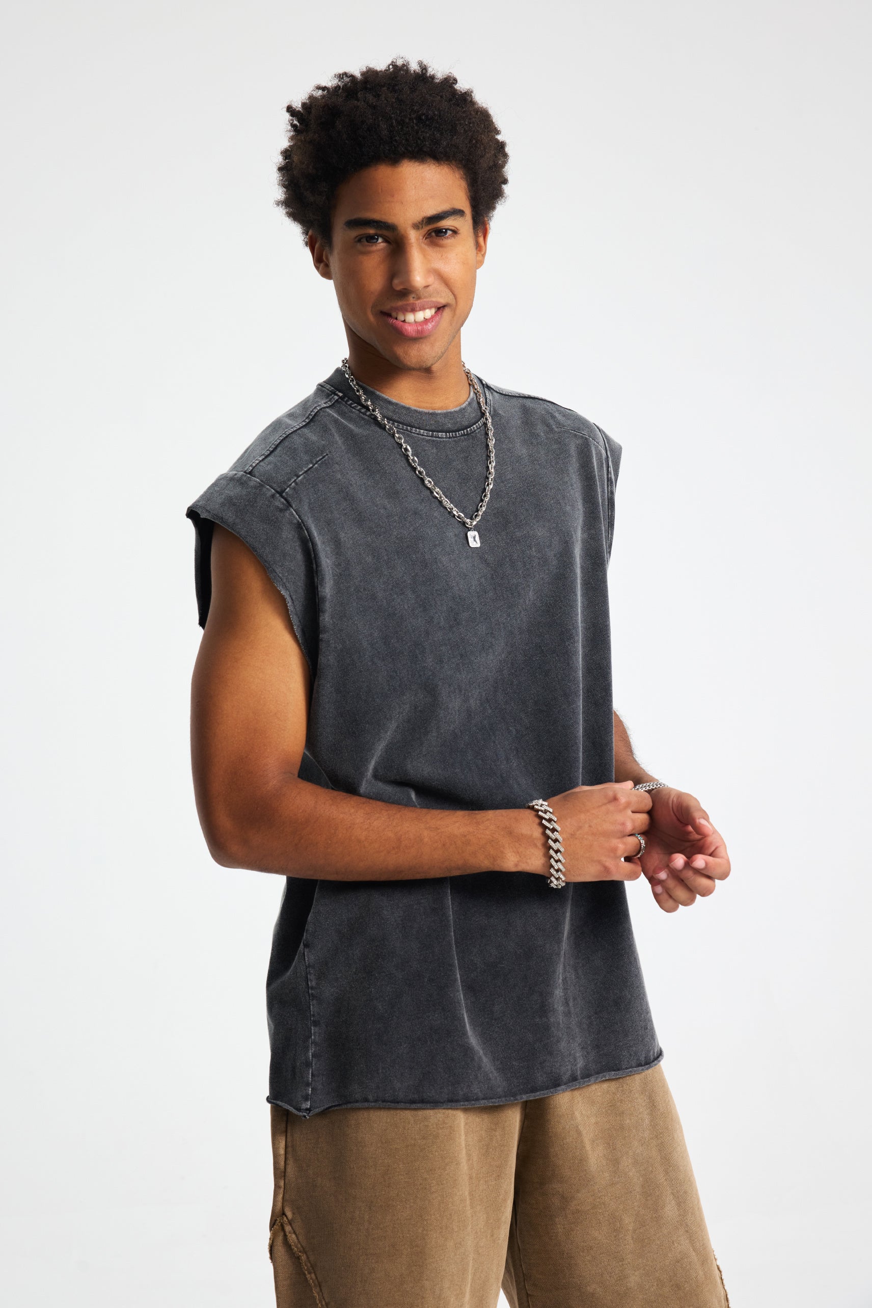 Siggnia AshForge Washed Sleeveless Top