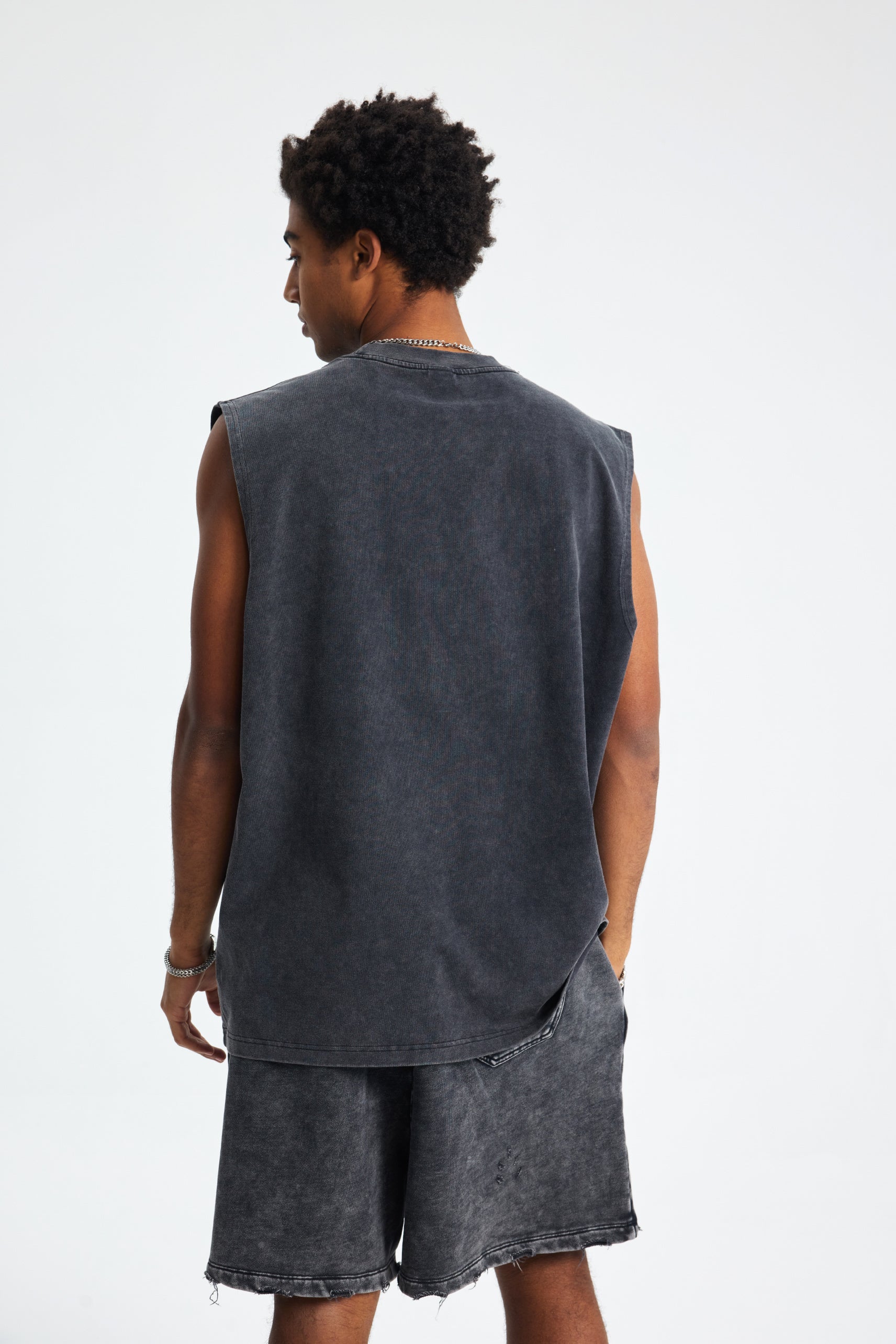 Siggnia Relic Washed Sleeveless Vest