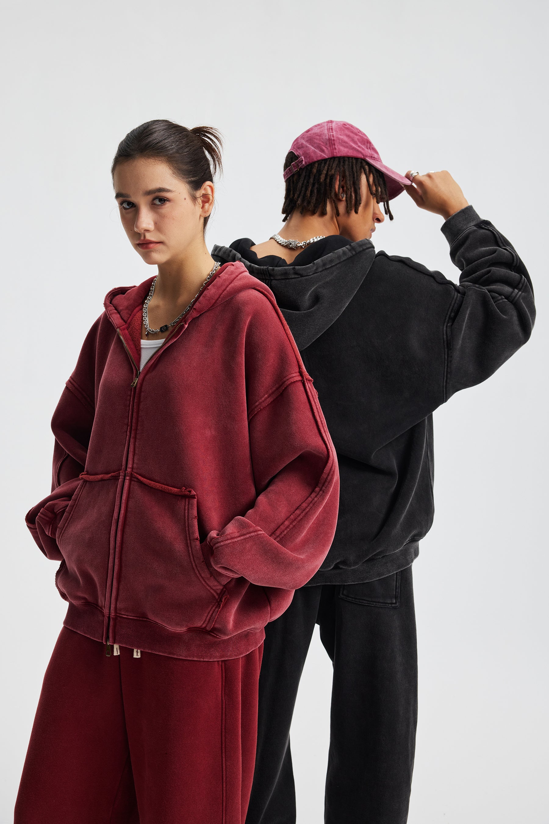Siggnia Nova Oversized Zip up Hoodie