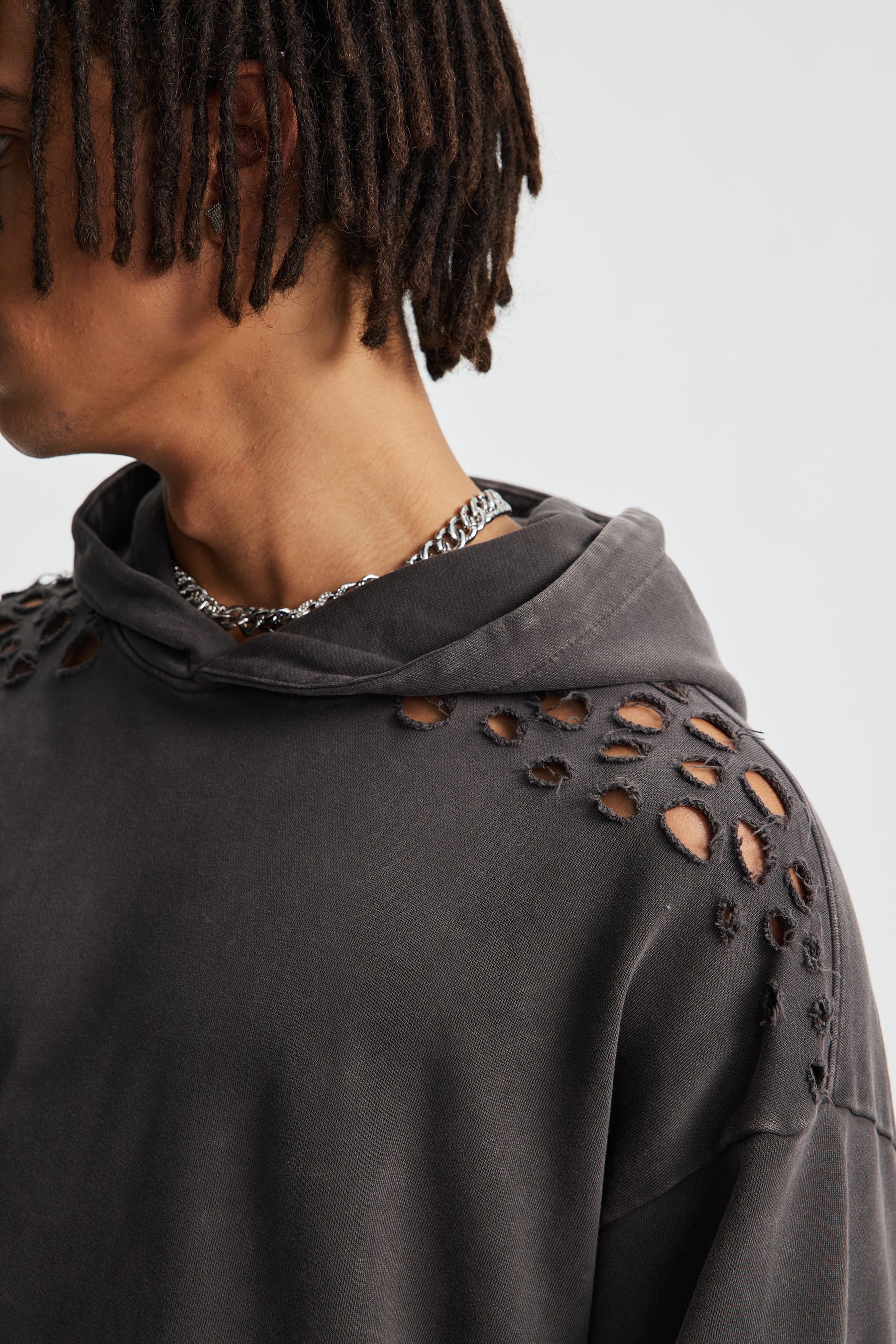 Siggnia Obscura Distressed Hoodie