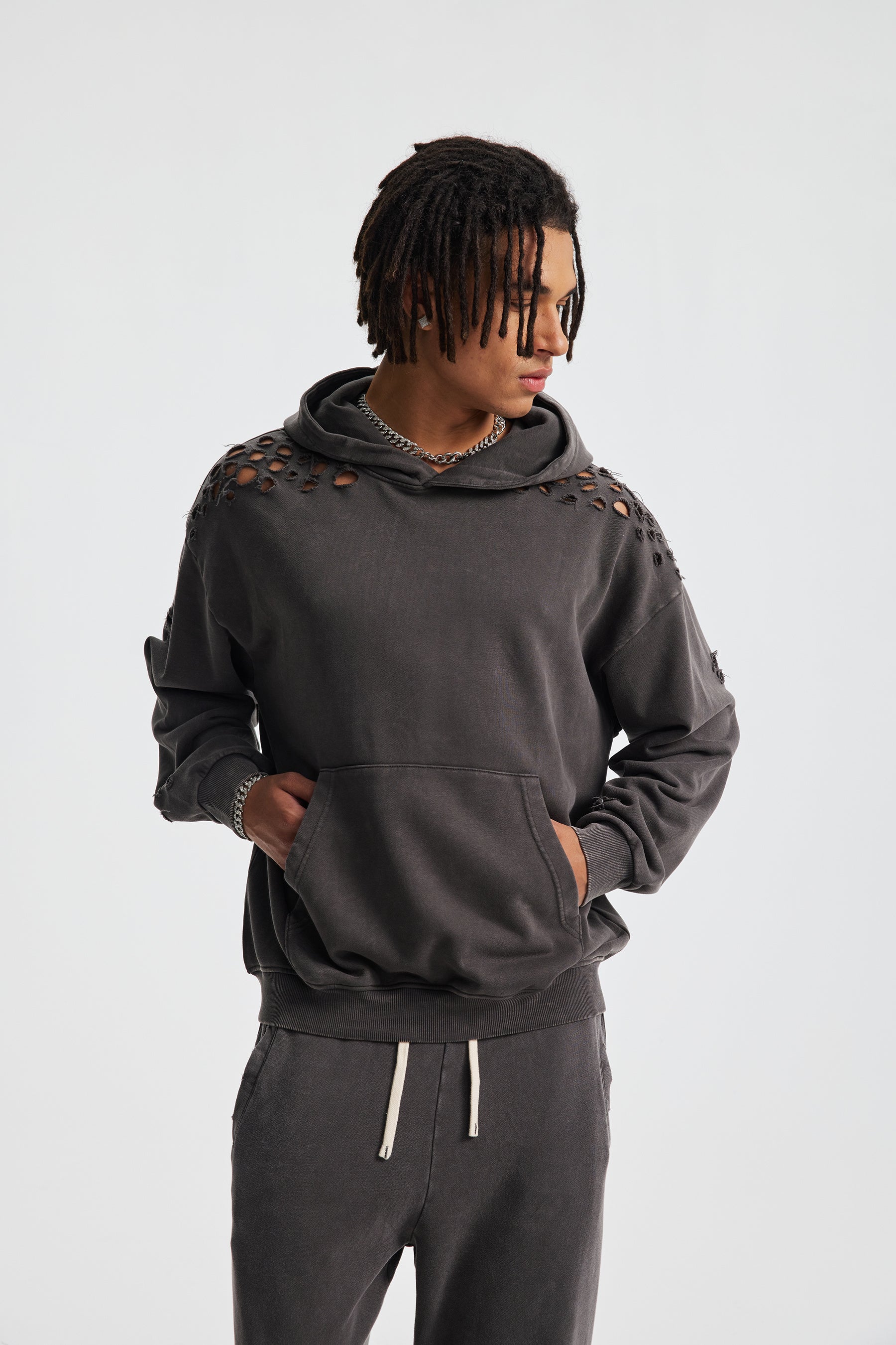 Siggnia Obscura Distressed Hoodie