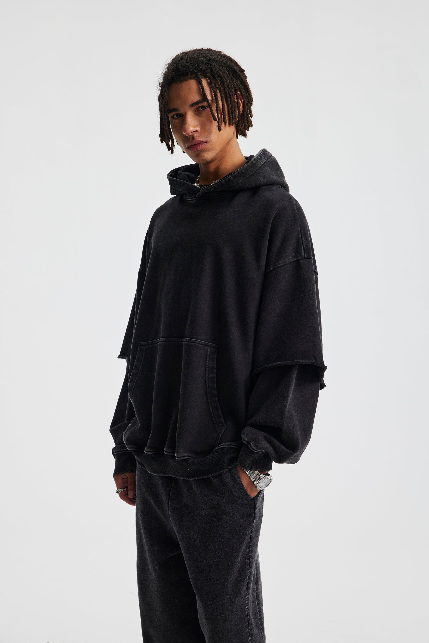 Siggnia Nexora Layered Oversized Hoodie