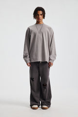 Siggnia Shard Distressed Wide-Leg Trousers