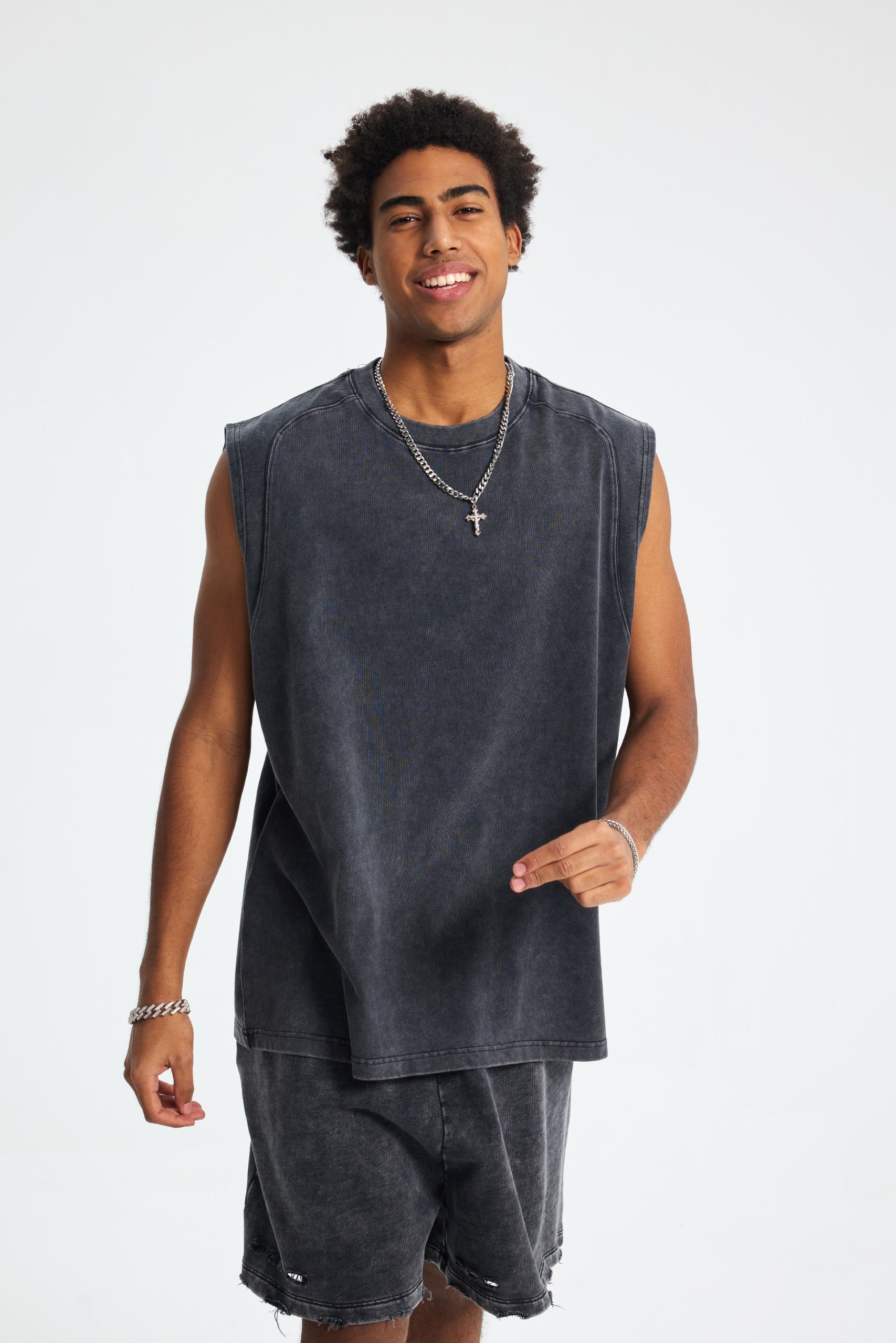 Siggnia Relic Washed Sleeveless Vest