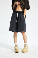 Siggnia Axis Vintage Washed Panel Shorts
