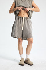 Siggnia Ruin Washed Distressed Shorts