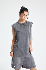 Siggnia Relic Washed Sleeveless Vest