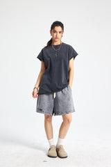 Siggnia Raw Edge Washed Sleeveless Tank