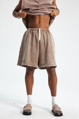 Siggnia Ruin Washed Distressed Shorts
