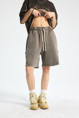 Siggnia Axis Vintage Washed Panel Shorts