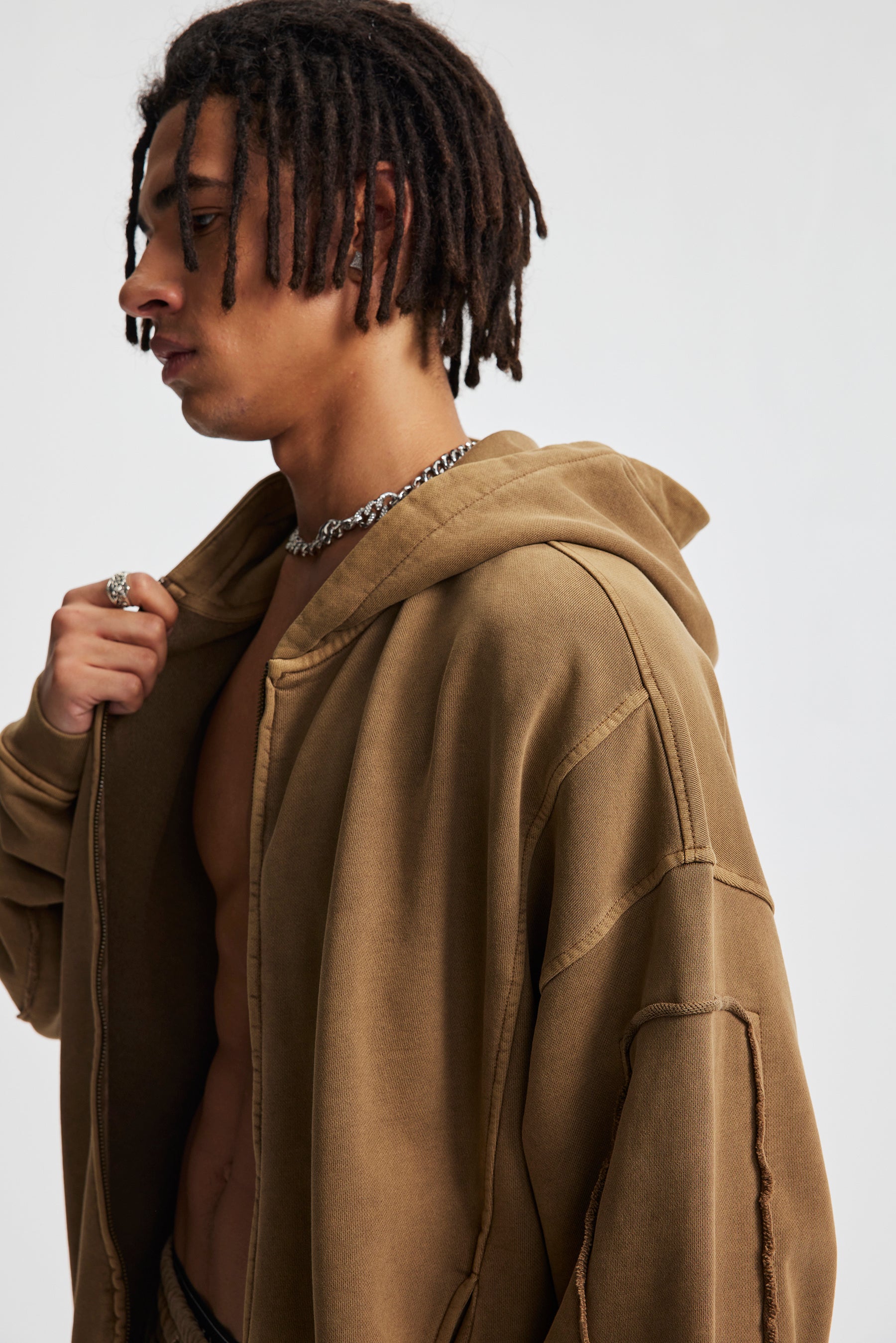 Siggnia Rift Oversized Zip Hoodie